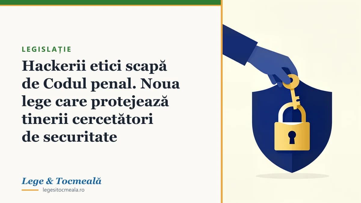 Hackerii etici scapă de Codul penal. Noua lege care protejează tinerii cercetători de securitate